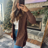 Heather Espresso Soft Season Cardigan