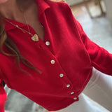Red Londyn Cardigan