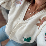Ivory Cozy Claus Cardigan