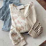 Natural Wildflower Check Top