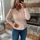 Soft Pink Louisa Floral Button Top