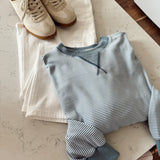 Dusty Blue Astoria Striped Sweatshirt