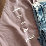 Light Plum Lean On Me Graphic Crew