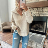 Beige Terrain Quarter Zip Sweater