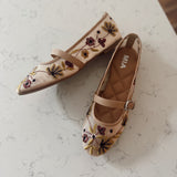 Bluet Embroidered Mesh Flats