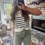 Canvas Knit Sleeveless Top