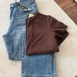 Brown Racin' Ribbed Tee