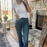 Dark Wash HR Trouser Hem Bootcut Denim