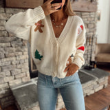 Ivory Cozy Claus Cardigan
