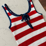 Red White & Cute Sweater Tank