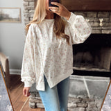 Ivory Petal Path Pullover