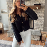 Black Collins Cardigan