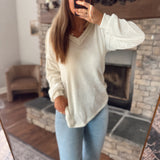 Cream Huda Chenille Top