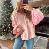 Ballet Pink Colorblock Hoodie