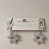 Flower Child Silver/Grey Hoop Earrings IN STORE