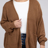 PLUS Waffle Cardi W/ Pockets