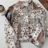 Risen Earth Block Paisley Denim Jacket