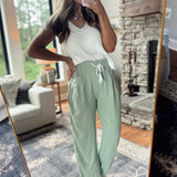 Soft Olive Camden Barrel Pants
