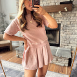 Rose Effortless Edit Mini Skirt