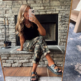 Risen Camo HR Ankle Barrel Double Roll Up Pants