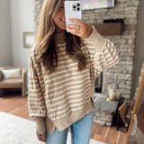 Taupe & Cream Breely Sweatshirt