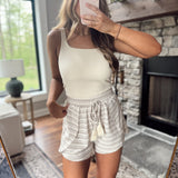 Sunny Suit Striped Bottom Romper