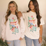 Faded Floral Christmas CREW IN STOCK