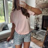 Ballet Pink Hazel Cuff Sleeve Top