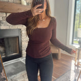 Bordeux Edge of Elegance Knit Top