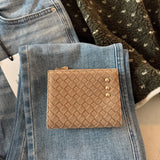 Taupe Kat Suede Wallet