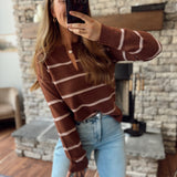 Cocoa Kiss Striped Sweater