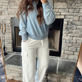 Off White Chill Weekend French Terry Straight Leg Cargo Sweats