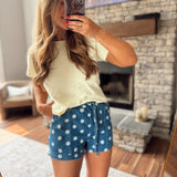 Denim Dot to Dot Shorts