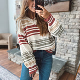 The Afterglow Striped Oversized Sweater