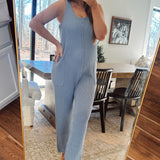Nadeen Dusty Blue Sweater Jumpsuit