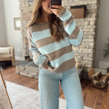 Brown & Sky Autumn Avenue Sweater