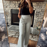 Lounge Day Heather Grey Wide Leg Lounge Pants