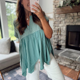 Serenity Draped Babydoll Top