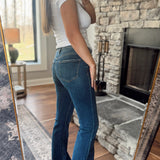 Dark Wash HR Trouser Hem Bootcut Denim