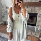 Lime Lace Border Knit Tank