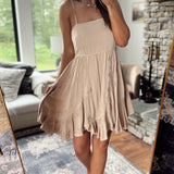 She's The One Mocha Mini Dress