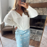 White Cabo Coffee Run Cardigan