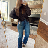 Risen Dark Ankle Straight Jeans