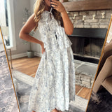 Blue Garden Manor Sleeveless Blouse
