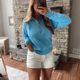 Denim Drift Scuba Half Zip Pullover