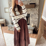 Chocolate Acorn Alley Midi Skirt