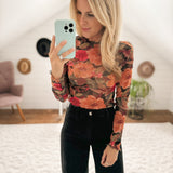 Paint Me In Florals Mess Lettuce Edge Top