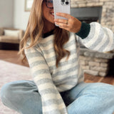 Cream & Gray Tundra Sweater