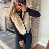 Khaki Quilted Comfort Vest