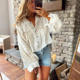 Off White Arielle Hooded Top